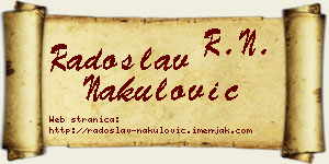 Radoslav Nakulović vizit kartica